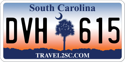 SC license plate DVH615