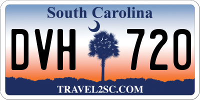 SC license plate DVH720