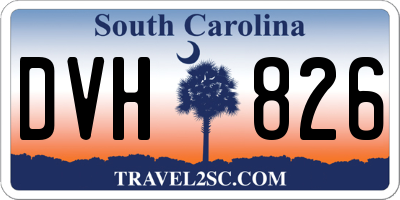 SC license plate DVH826