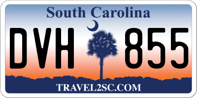 SC license plate DVH855