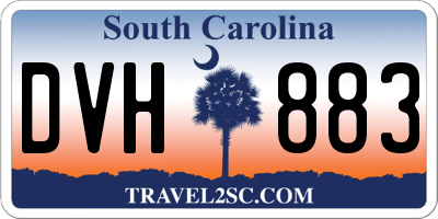 SC license plate DVH883