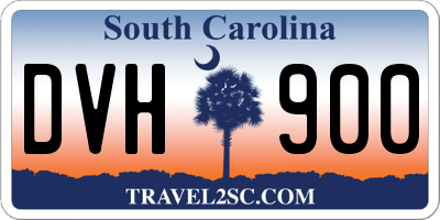 SC license plate DVH900