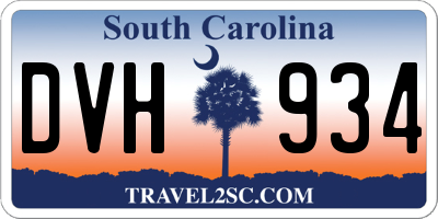 SC license plate DVH934