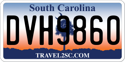 SC license plate DVH9860