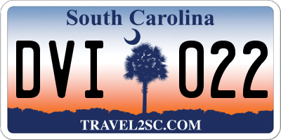 SC license plate DVI022