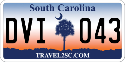 SC license plate DVI043