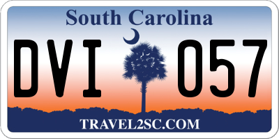 SC license plate DVI057