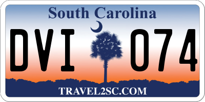 SC license plate DVI074