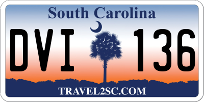 SC license plate DVI136