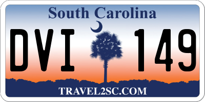 SC license plate DVI149