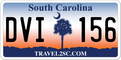 SC license plate DVI156