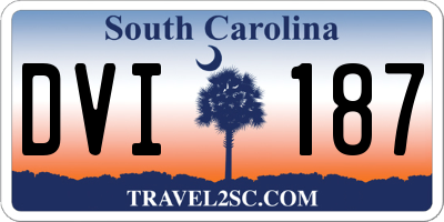 SC license plate DVI187