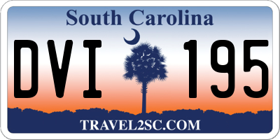 SC license plate DVI195