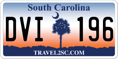 SC license plate DVI196