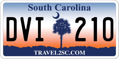 SC license plate DVI210