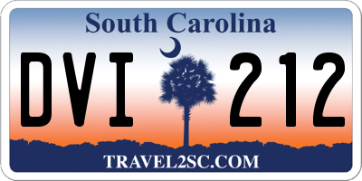 SC license plate DVI212