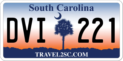 SC license plate DVI221