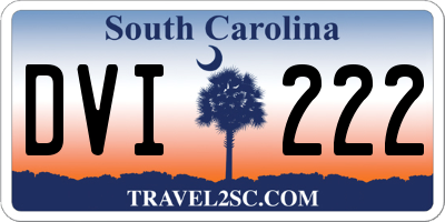 SC license plate DVI222