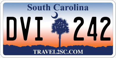 SC license plate DVI242