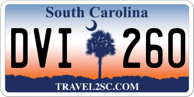 SC license plate DVI260