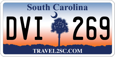 SC license plate DVI269