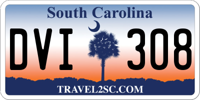 SC license plate DVI308