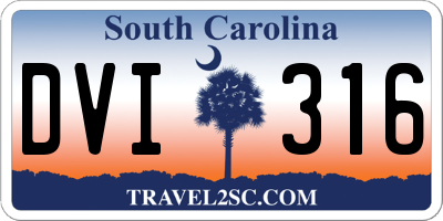 SC license plate DVI316