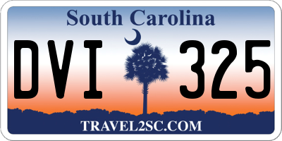 SC license plate DVI325