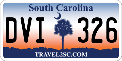 SC license plate DVI326