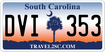 SC license plate DVI353
