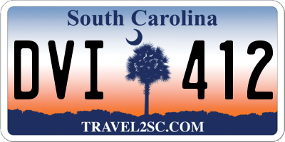 SC license plate DVI412