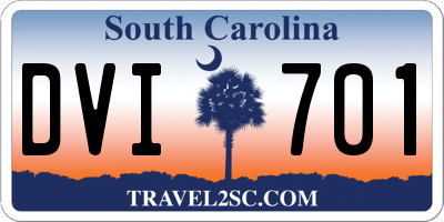 SC license plate DVI701
