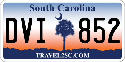 SC license plate DVI852