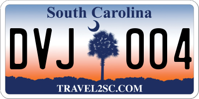 SC license plate DVJ004
