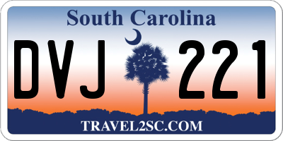SC license plate DVJ221