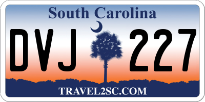 SC license plate DVJ227