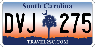 SC license plate DVJ275