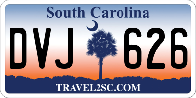 SC license plate DVJ626