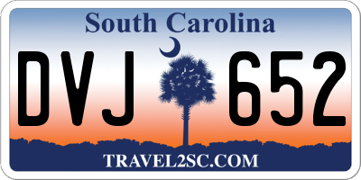 SC license plate DVJ652