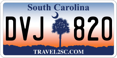 SC license plate DVJ820