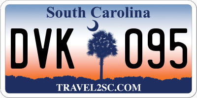 SC license plate DVK095