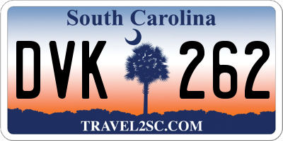 SC license plate DVK262