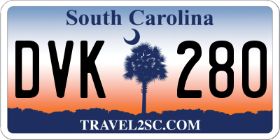 SC license plate DVK280