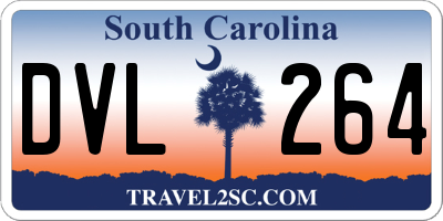 SC license plate DVL264