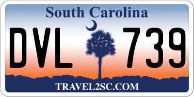 SC license plate DVL739