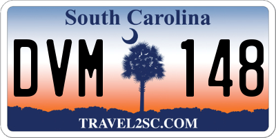 SC license plate DVM148
