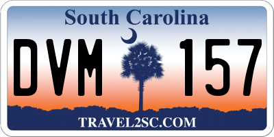 SC license plate DVM157