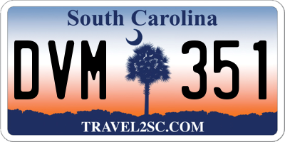 SC license plate DVM351