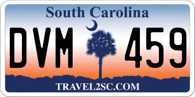 SC license plate DVM459