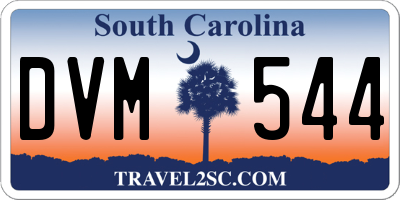 SC license plate DVM544